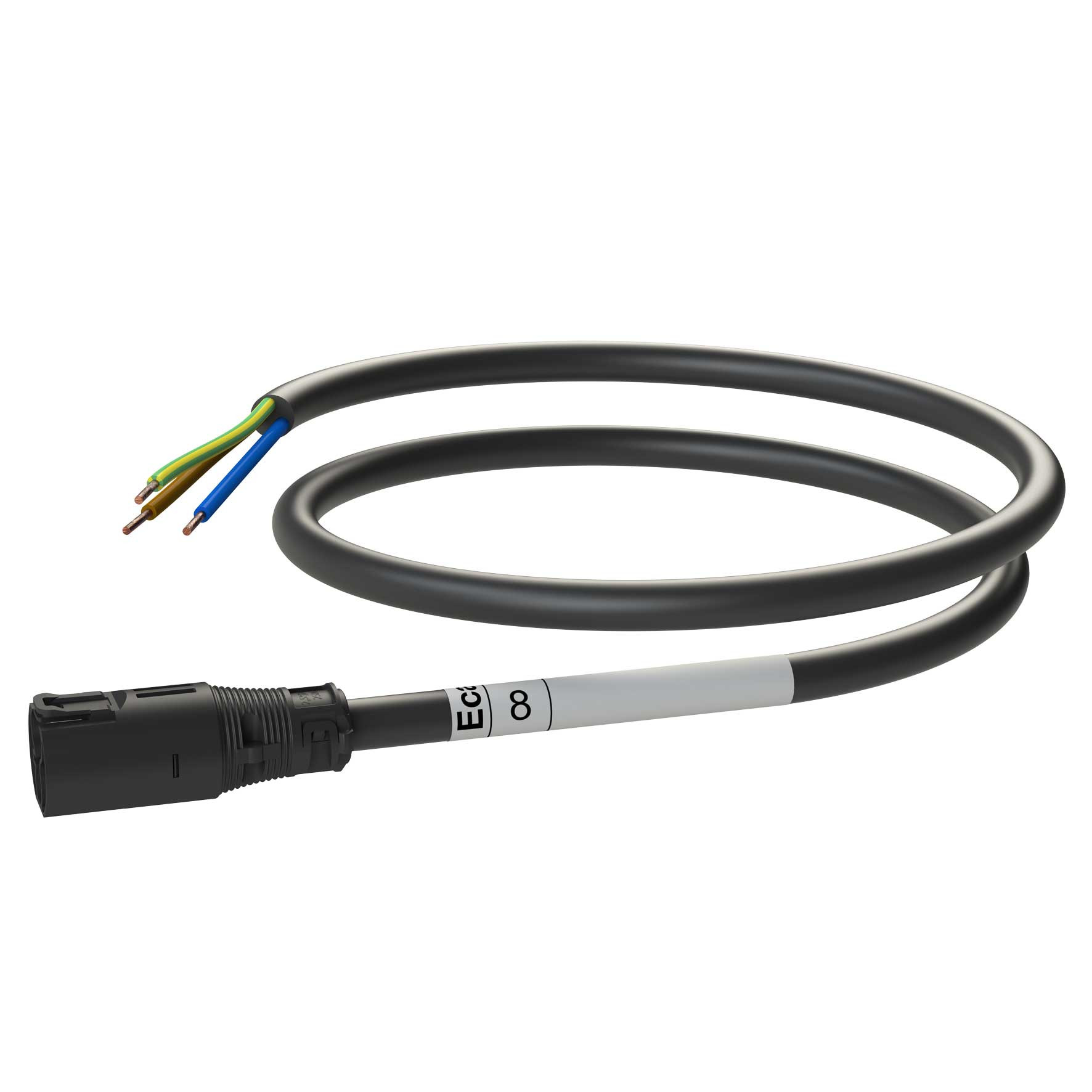 Attema Installeren 2.0 Aw Snoer male-open 8M, 3G2,5 zwart eca