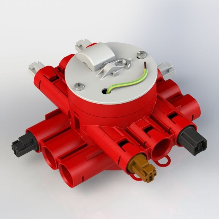 Attema Stekerbare centraaldoos enkelpolige schakeling 4-voudig