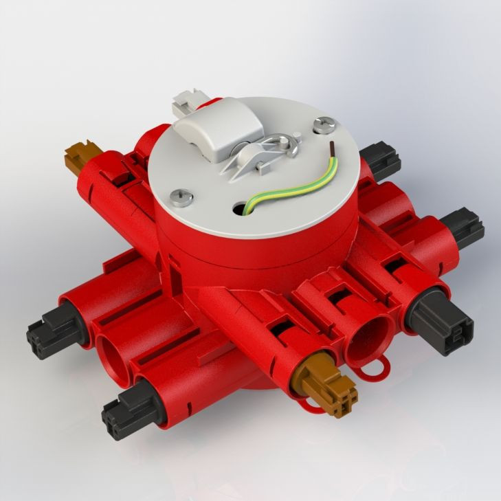 Attema Winstalleren CHS75-WT4-BW stekerbare centraaldoos wisselschakeling, tweevoudig