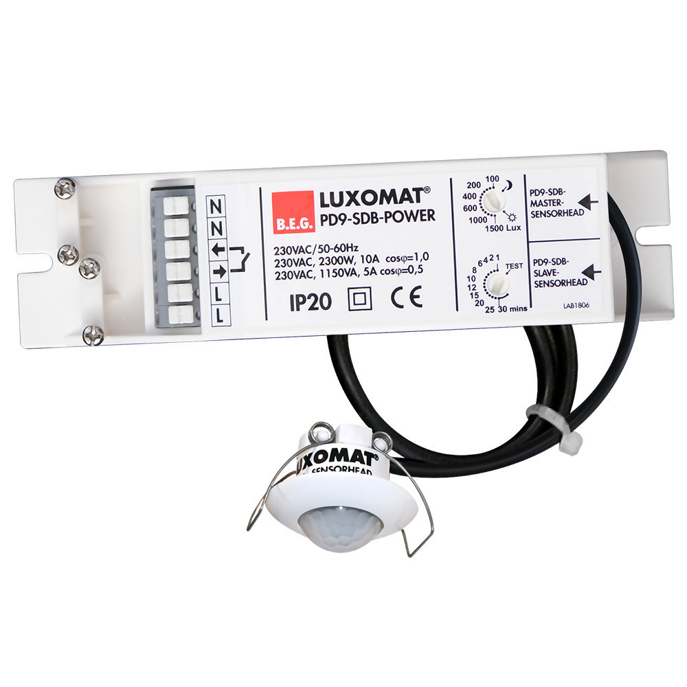 B.E.G. Bewegings-/ Aanwezigheidsmelders Aanwezigheidsmelder 360° ib wit ip65 10M 1kanaal