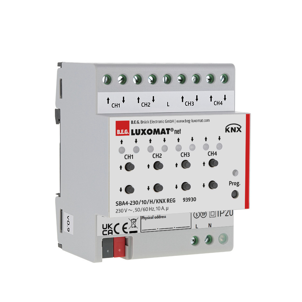 B.E.G. KNX Jaloezie-Actor 35 MM-profilschiene - ip20 4kanaal