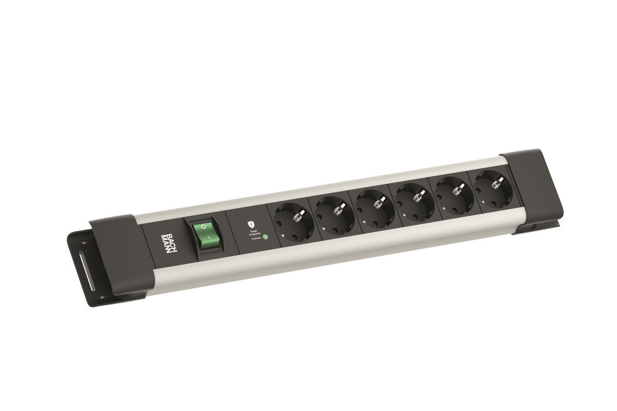Bachmann Contactblokken Connectus - 6X 230V ra + oversp. beveiligingplus + schakelaar - 2M ra