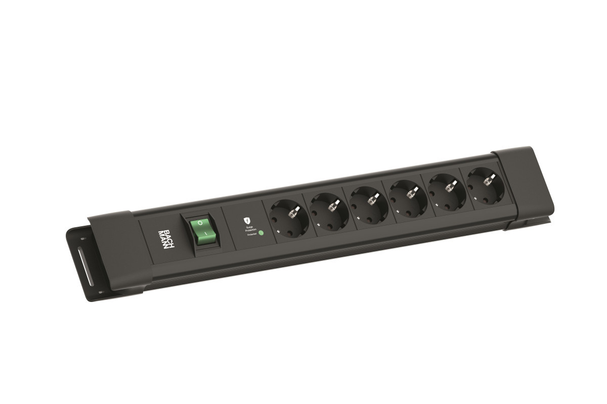 Bachmann Contactblokken Connectus - 6X 230V ra + oversp. beveiligingplus + schakelaar - 2M ra