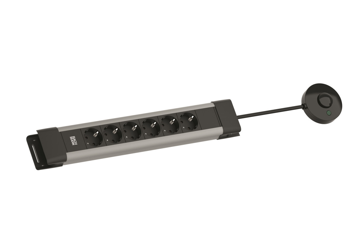 Bachmann Contactblokken Connectus - 6X 230V ra + voetschakelaar - 2M ra - grijs