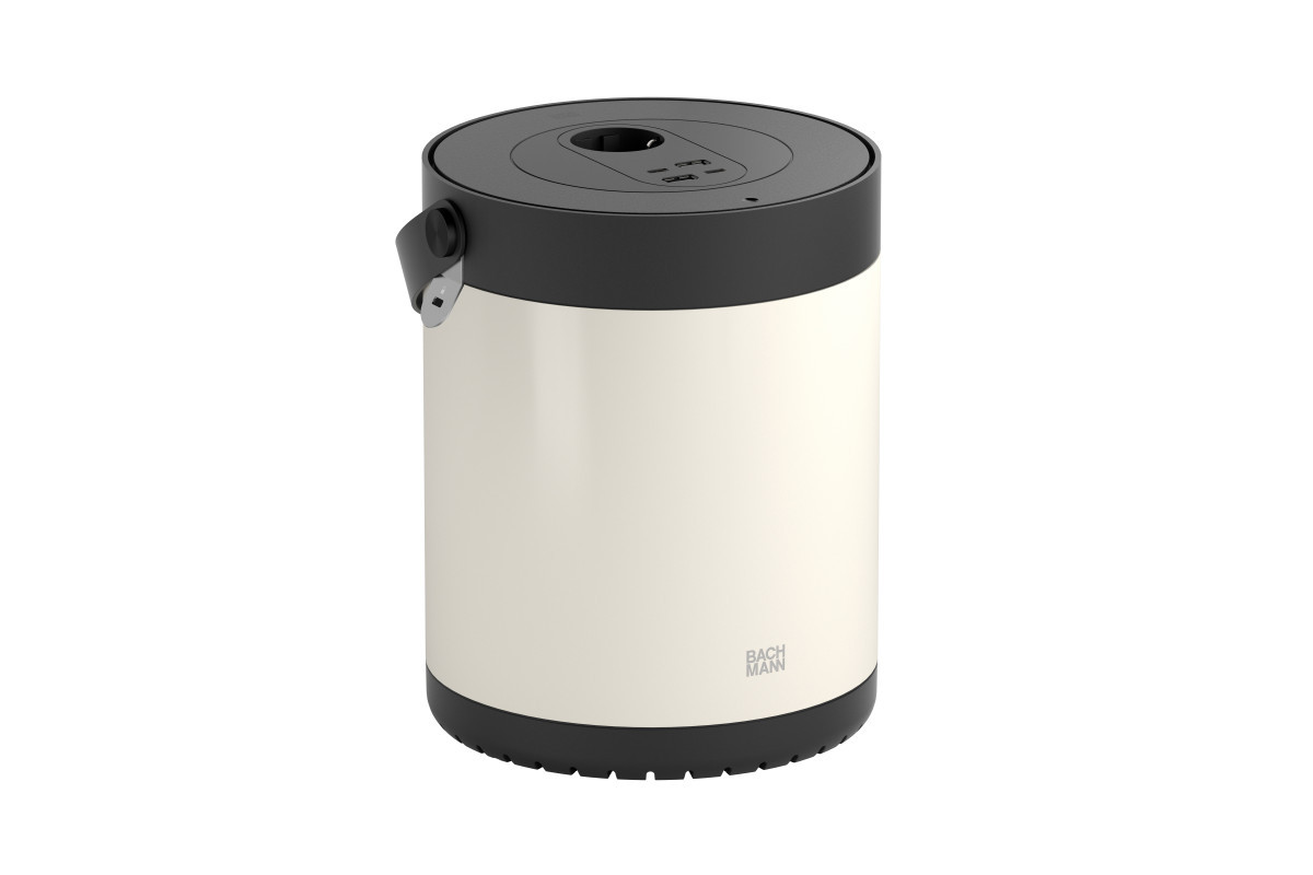 Bachmann Smart Office Mov:e - 1X 230V ra + 2X usb A/C CHRGR - slotadapter - wit & zwart