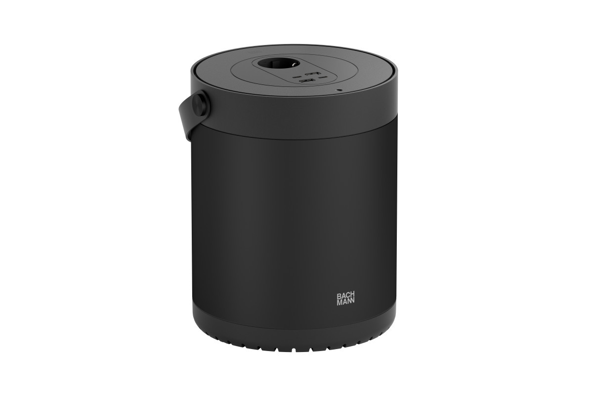 Bachmann Smart Office Mov:e - 1X 230V ra + 2X usb A/C CHRGR - zwart