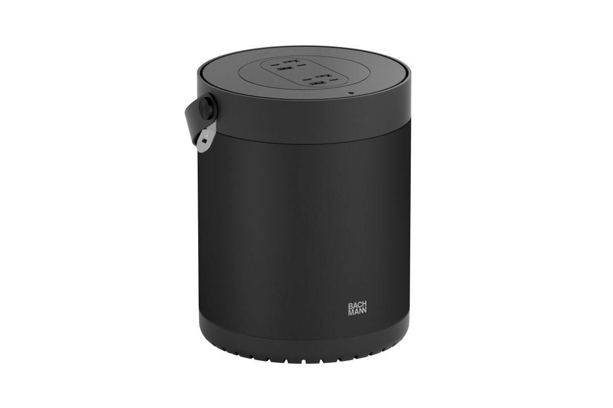 Bachmann Smart Office Mov:e - 4X usb A/C CHRGR - slotadapter - zwart