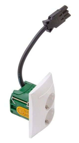 Badora Socketline schuko dubbele contactdoos, schroefklemmen, 2-polig,