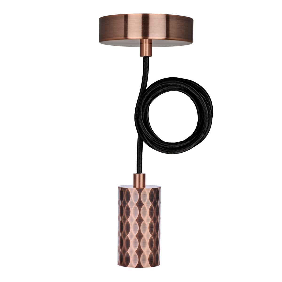 Bailey BaiLum pendant Pendelarmatuur Pisa e27 messing antiek 1.5M 2C zwart