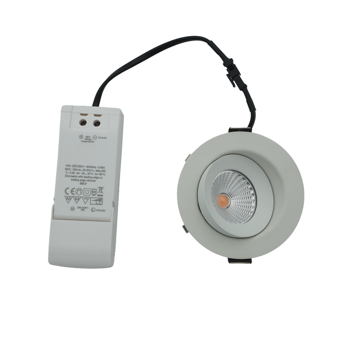 Bailey LED Spot flex Led Spot flex 8W 580LM 927 38° wit ip44 cri98 dim