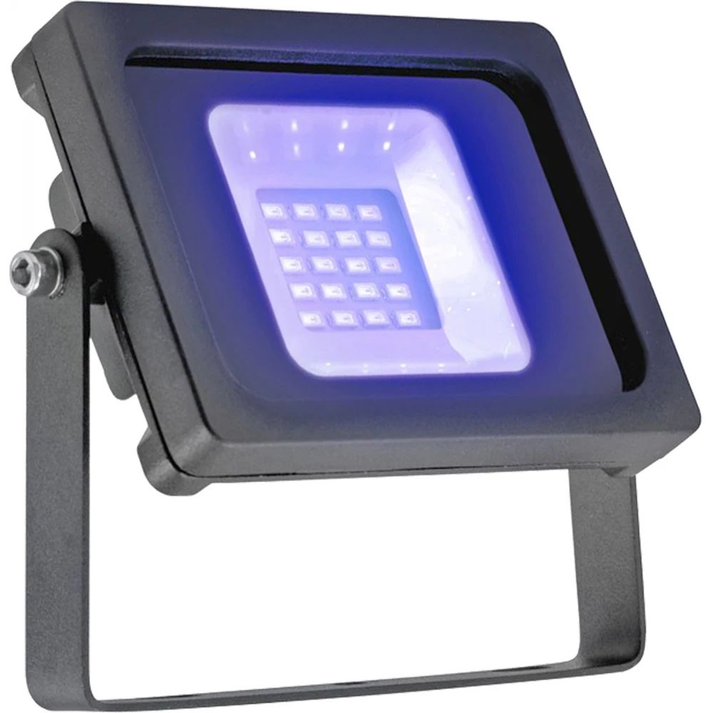 Bailey BLB led schijnwerper 10W blacklight blue effect SYMM 134x30mm >80° - extreem breedstralend vrij kabeluiteinde ip65 zwart