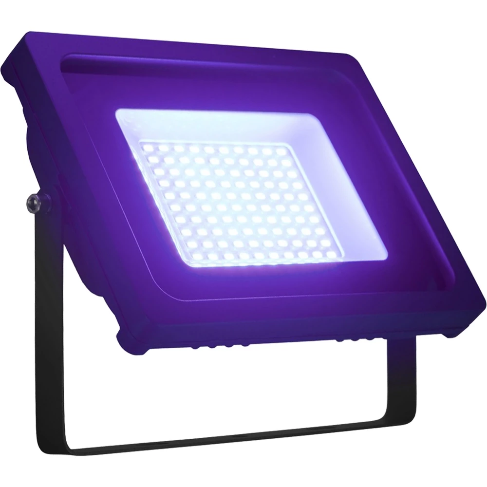 Bailey BLB led schijnwerper 10W blacklight blue effect SYMM 195x24mm >80° - extreem breedstralend vrij kabeluiteinde ip65 zwart