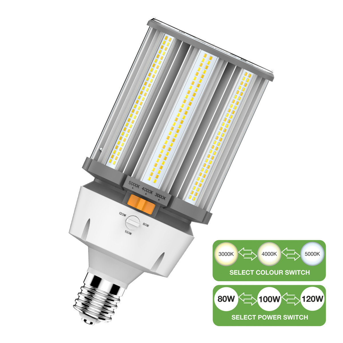 Bailey LED Corn switch Led Corn switch e40 80W-120W 10800-17400LM 3000K-5000K