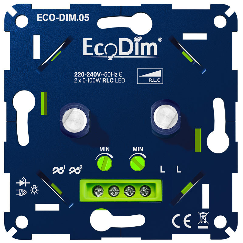 Bailey Led dimmer duo (RC) inbouw 100W 100W 144248