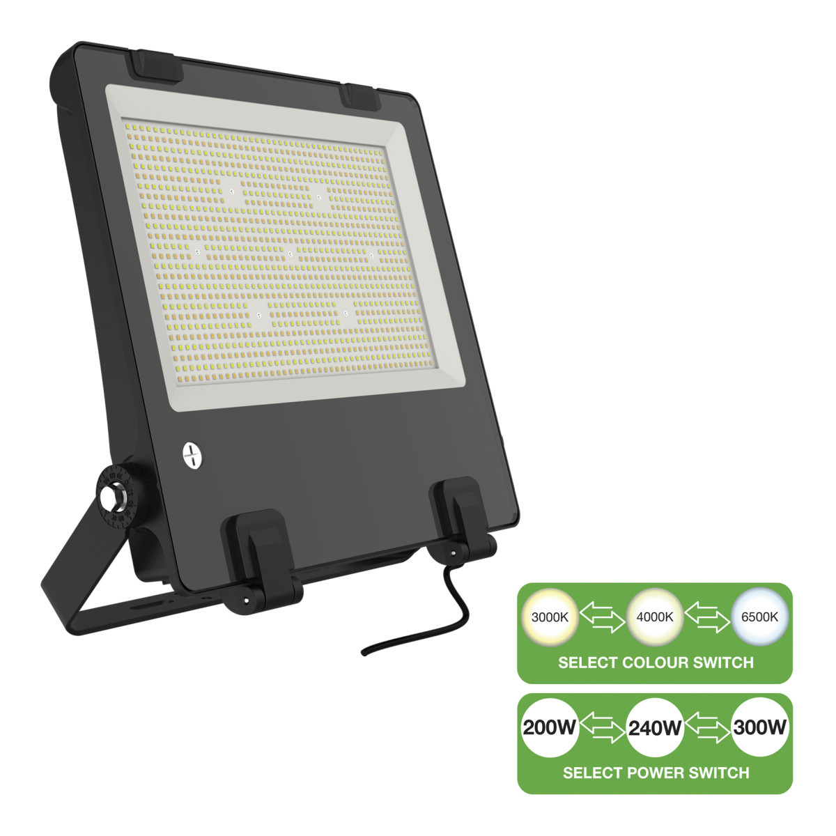 Bailey LED Floodlight switch Led Schijnwerper switch 200W-300W 25000-42000LM 3000K-6500K