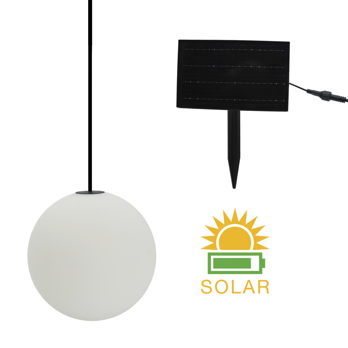 Bailey LED Party balls Led Party balls solar pendelarmatuur 2M G200 150LM 2500K ip54