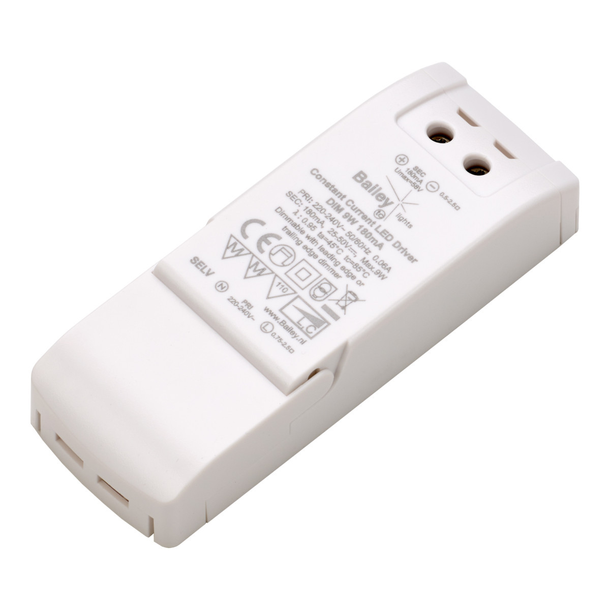 Bailey Light control Topo CC led driver dim 9W 180ma ip20