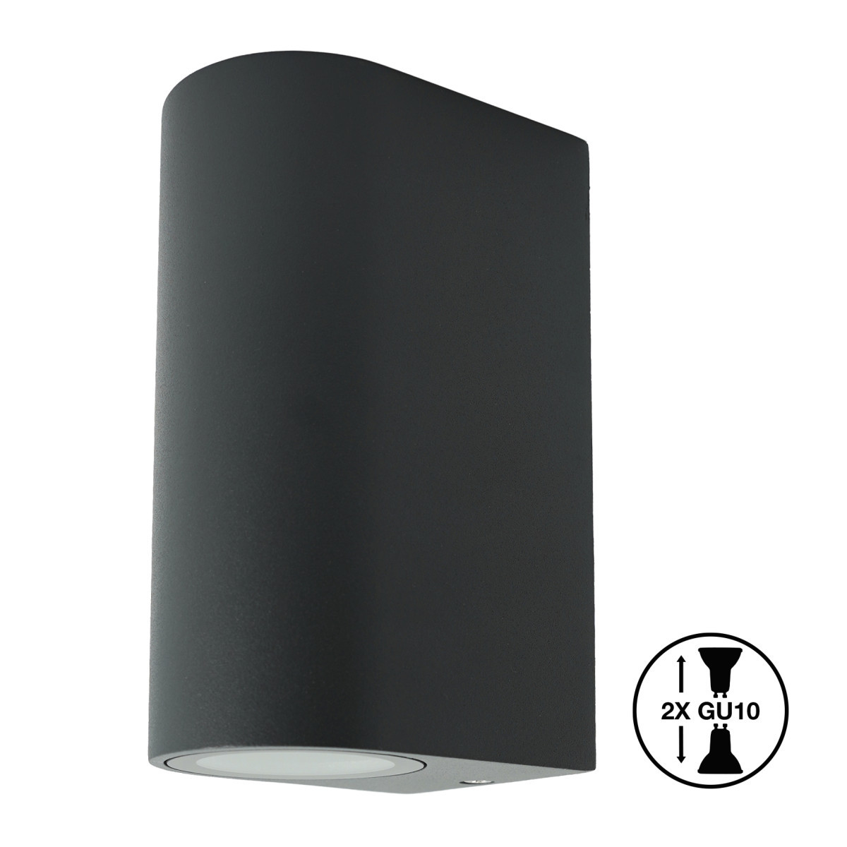 Bailey Relamp outdoor Relamp Wandlamp outdoor up/down 2X gu10 D-vorm ip44
