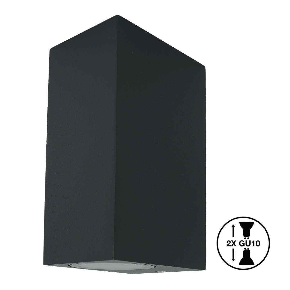 Bailey Relamp outdoor Relamp Wandlamp outdoor up/down 2X gu10 vierkant ip44