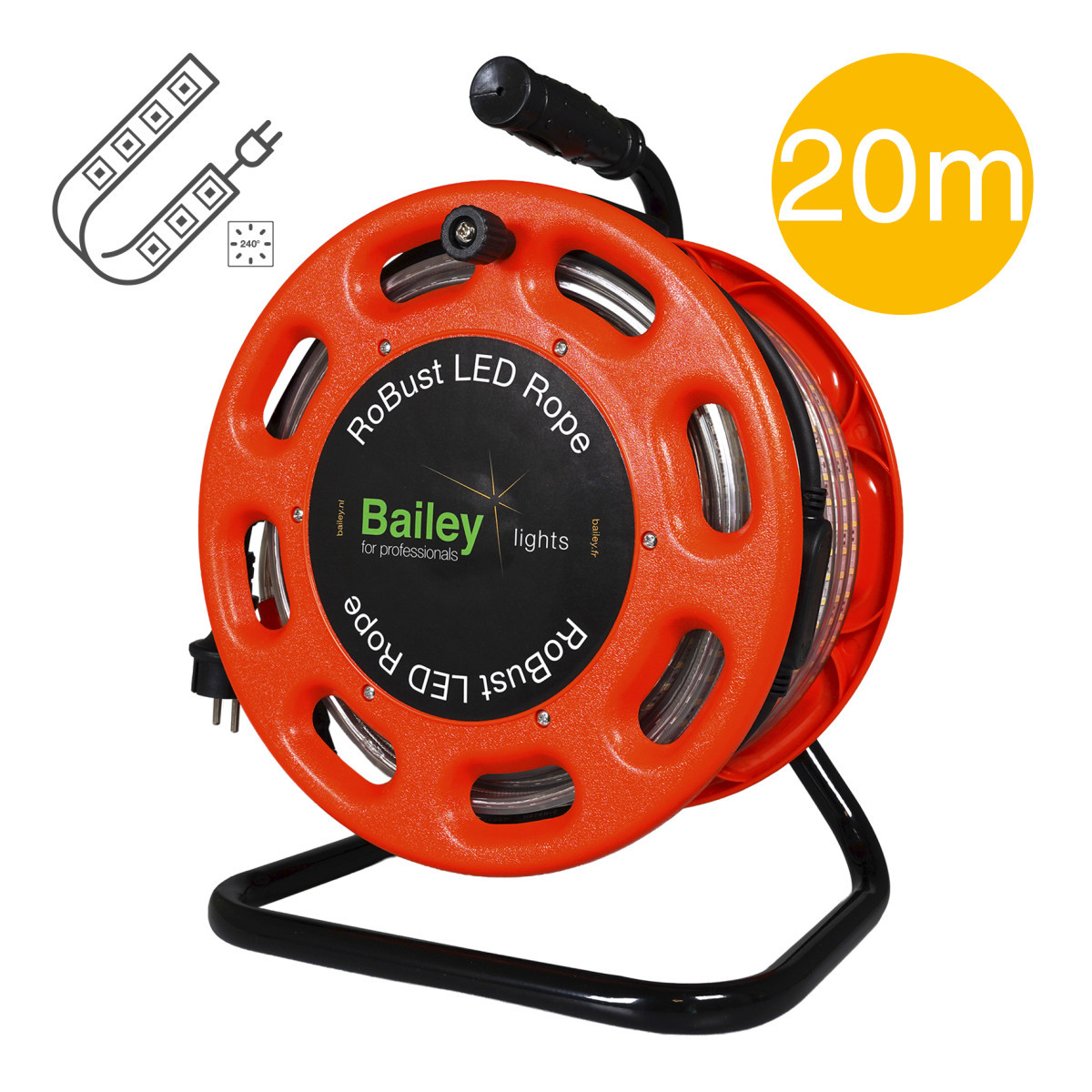 Bailey RoBust LED rope plus Robust Led rope plus 2S 20M 13W/M 1300LM/M 6500K ip65 op haspel