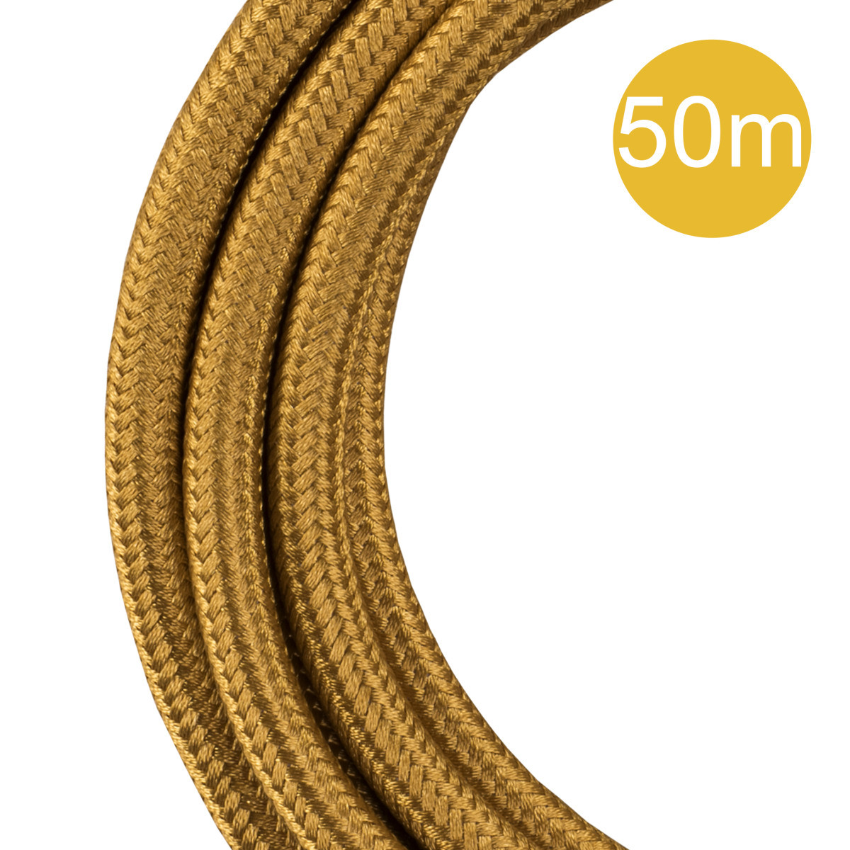Bailey Textile cable 50M Textielsnoer 2C 50M metallic goud
