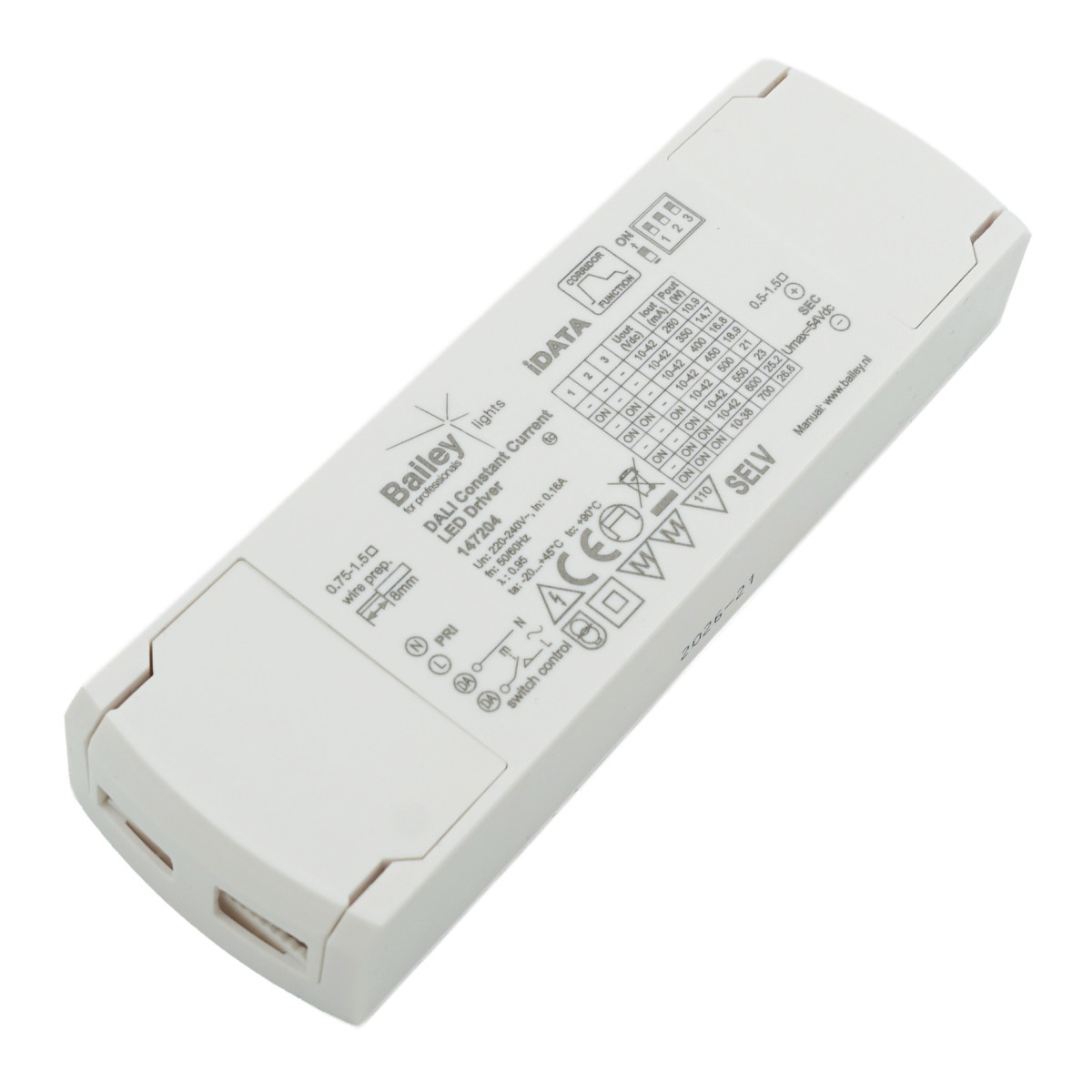 Bailey TOPO Topo CC led driver dali-2 dim 25W 260-700ma ip20
