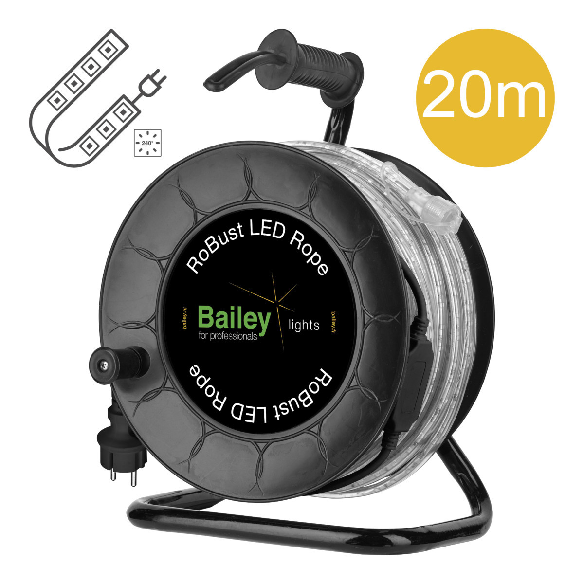 Bailey Robust LED rope Robust Led rope 2S 20M 8W/M 840LM/M 4000K ip65 op haspel