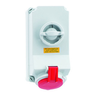 Bals CEE-contactdoos afsch./vergrend WCD 6H 16a 4P 400V ip44 225x118 QC te A/V ni