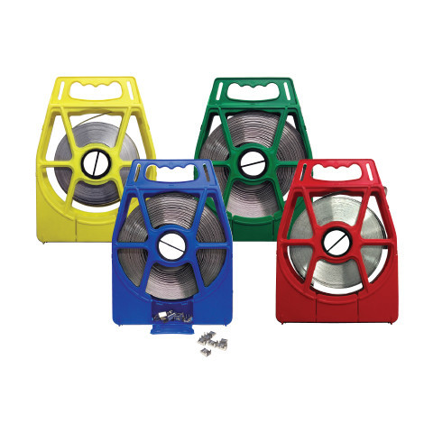 Band-It Montageband RVS RVS Band 201 in rode dispencer 30,5MTR X 19,05MM