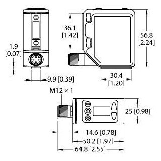 Banner Foto-Elektrische sensor, diffuse lasersensor met instelbare achtergron