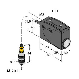 Banner Foto-Elektrische sensor, kleurmarkeringssensor, met schakeluitgang