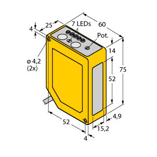 Banner Foto-Elektrische sensor, diffuse laser-sensor met instelbare achtergro