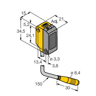 Banner Foto-Elektrische sensor, diffuse laser-sensor met instelbare achtergro