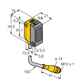 Banner Foto-Elektrische sensor, diffuse laser-sensor met instelbare achtergro