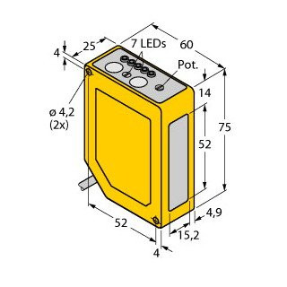 Banner Foto-Elektrische sensor, diffuse sensor met instelbare achtergrondonde