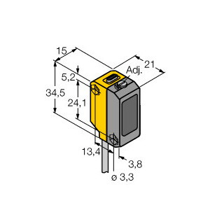 Banner Foto-Elektrische sensor, diffuse sensor met instelbare achtergrondonde