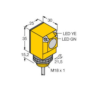 Banner Foto-Elektrische sensor, diffuse sensor met vaste achtergrondonderdruk