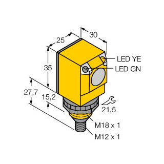 Banner Foto-Elektrische sensor, diffuse sensor met vaste achtergrondonderdruk