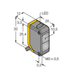 Banner Foto-Elektrische sensor, diffuse sensor met vaste achtergrondonderdruk