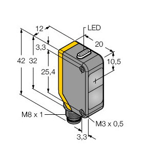 Banner Foto-Elektrische sensor, diffuse sensor met vaste achtergrondonderdruk