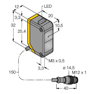 Banner Foto-Elektrische sensor, diffuse sensor met vaste achtergrondonderdruk