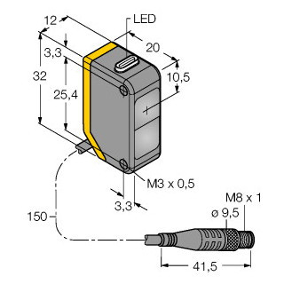 Banner Foto-Elektrische sensor, diffuse sensor met vaste achtergrondonderdruk
