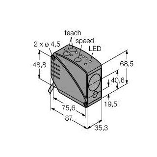 Banner Foto-Elektrische sensor, diffuse lasersensor (looptijdmeting), met SCH