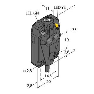 Banner Foto-Elektrische sensor, diffuse sensoren, miniatuursensor