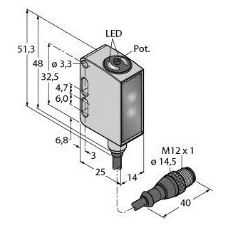 Banner Foto-Elektrische sensor, opposed mode sensor (emitter)