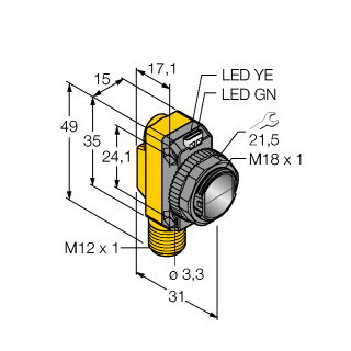 Banner Foto-Elektrische sensor, laser-zender