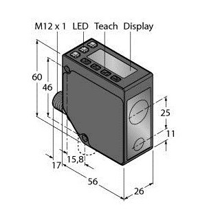 Banner Foto-Elektrische sensor, diffuse lasersensor (driehoeksmeting), met an
