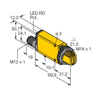 Banner Foto-Elektrische sensor, lichtgeleidersensor voor glaslichtgeleider