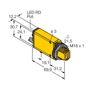 Banner Foto-Elektrische sensor, lichtgeleidersensor voor glaslichtgeleider