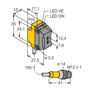 Banner Foto-Elektrische sensor, lichtgeleidersensor voor kunststoffen lichtge